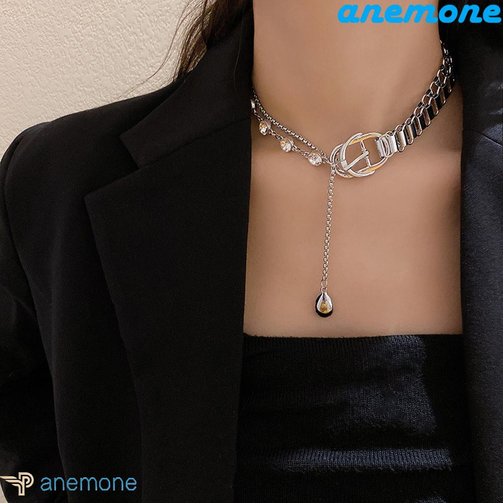 ANEMONE Vòng Cổ Choker Nhiều Lớp Đính Đá Thời Trang Cho Nữ