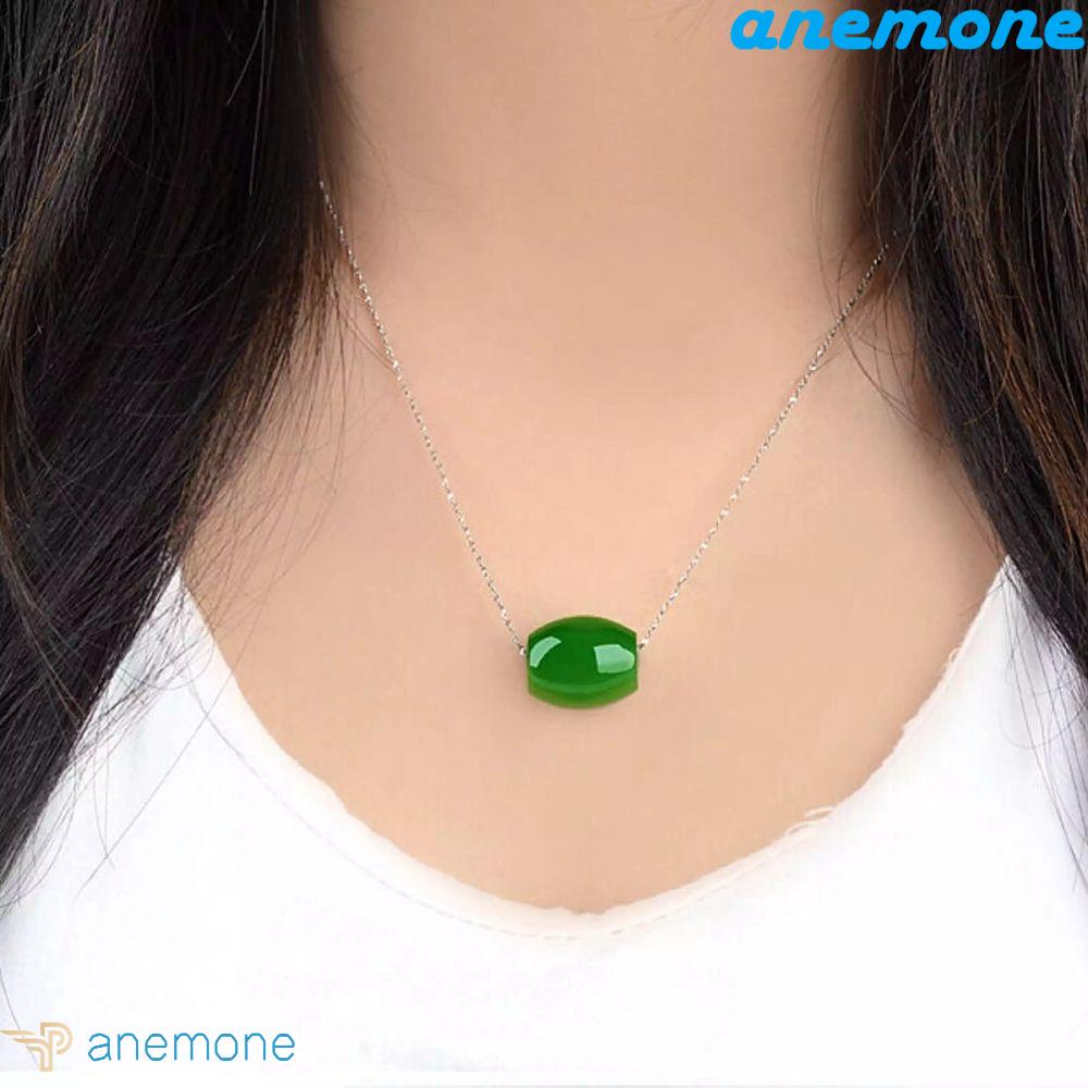 ANEMONE Vòng cổ Ngọc Bích Phong Cách Hàn Quốc Đơn Giản Cho Nam Nữ