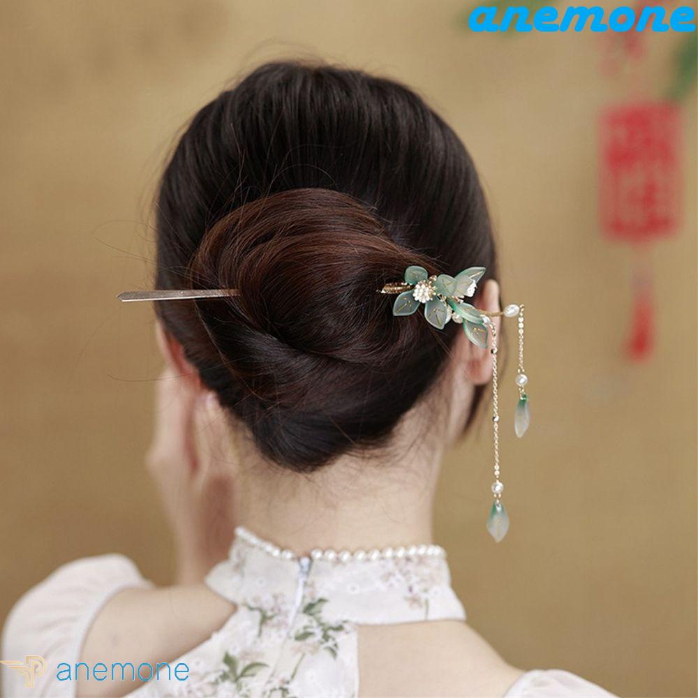 ANEMONE Trâm Cài Tóc Phối Tua Rua Phong Cách Trung Hoa Cổ Điển Cho Nữ