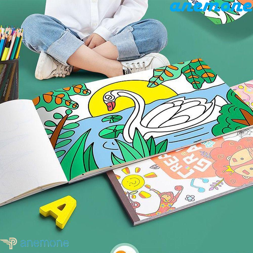 ANEMONE Sách Vẽ Graffiti Khủng Long Bằng Giấy Dễ Thương Giáo Dục Theo Phương Pháp Montessori Cho Bé DIY