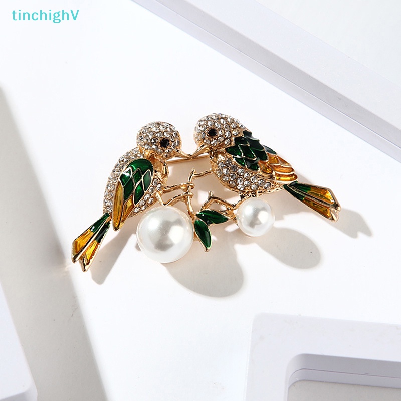 [TinchighV] Ghim Cài Áo Khoác / Khăn Choàng Hình Chim Bay Đính Đá Tráng Men Dễ Thương Sống Động Làm Quà Tặng