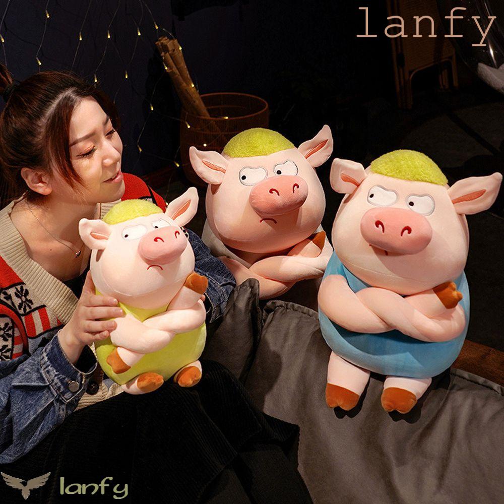 LANFY Chú Heo Giận Dữ Nhồi Bông Mềm Mại Đáng Yêu Cho Bé