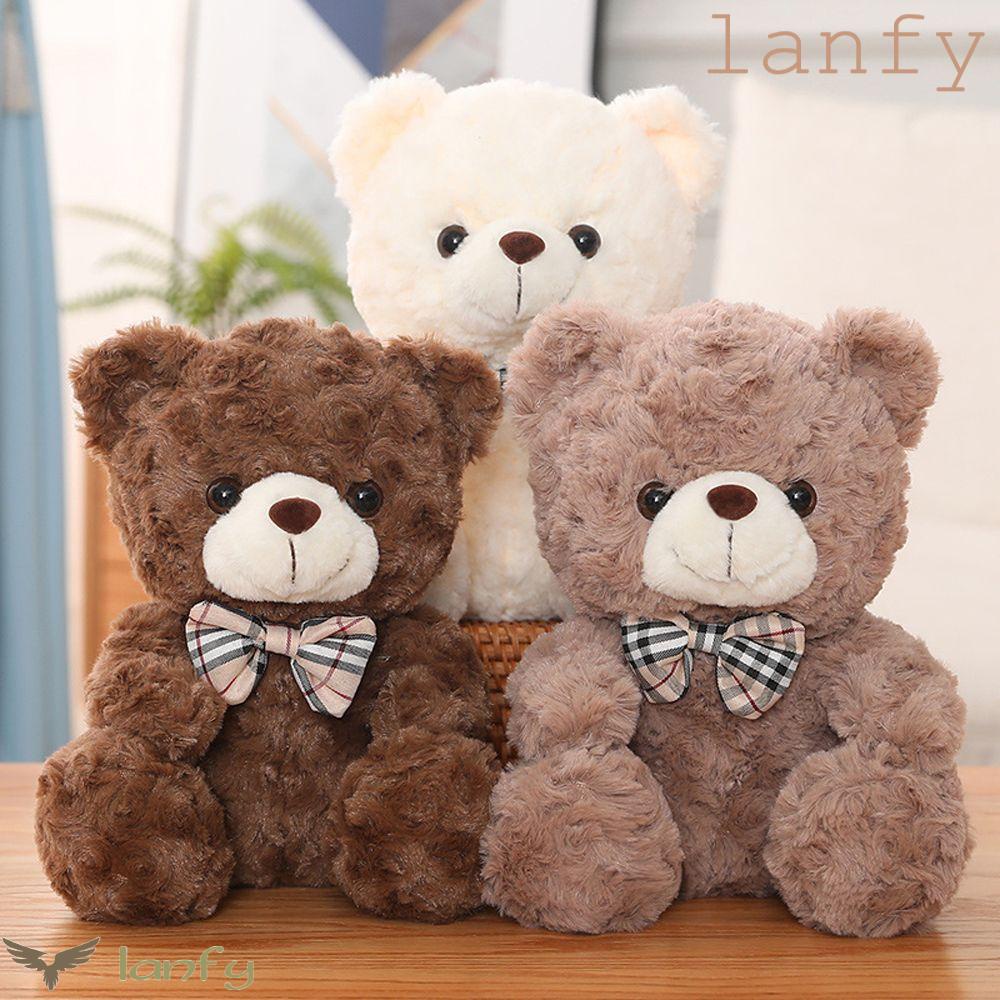 LANFY Gấu Teddy Nhồi Bông Có Móc Chìa Khóa Dùng Làm Quà Tặng DIY