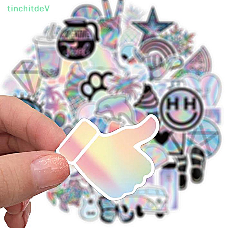 Bộ 50 Miếng Dán Trang Trí Vali Đàn Guitar / Mũ Bảo Hiểm Họa Tiết Graffiti