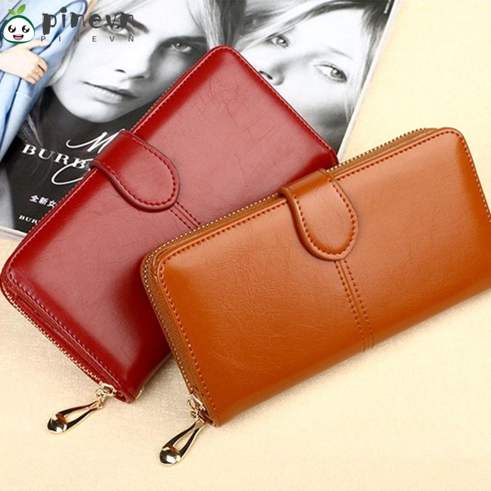 PINEVN Ví Da Dài Thời Trang Cho Điện Thoại