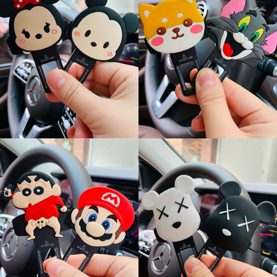 Chốt Khóa Dây An Toàn Xe Hơi Họa Tiết Hoạt Hình Dễ Thương 2023