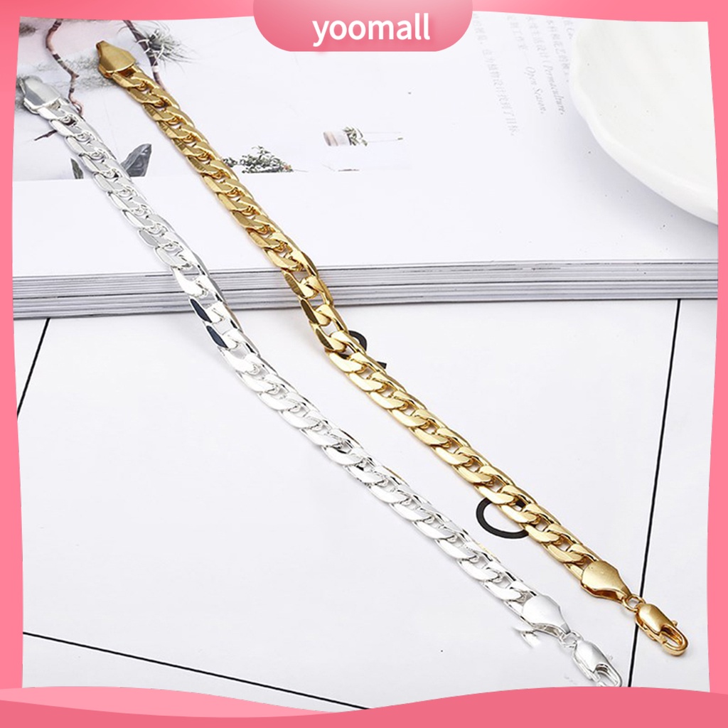 Vòng Tay Dây Xích Cứng Bóng Phong Cách Hip Hop