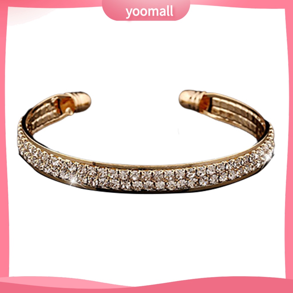 Vòng Đeo Tay Mạ Bạc Đính Đá Lấp Lánh Dành Cho Nữ