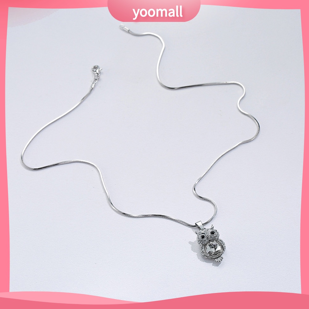 Vòng cổ Mặt Hình Cú Mèo Đính Đá Lấp Lánh Thời Trang Cho Nữ