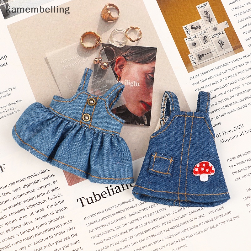 Đầm Yếm Denim Xinh Xắn Cho Búp Bê kamembelling 1 / 12