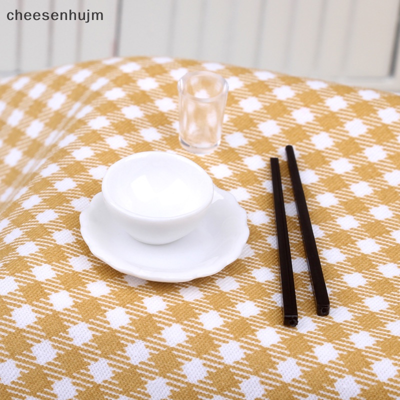 Bộ Chén Dĩa Đồ Chơi Mini Tỉ Lệ 1 / 12 Trang Trí Nhà Búp Bê