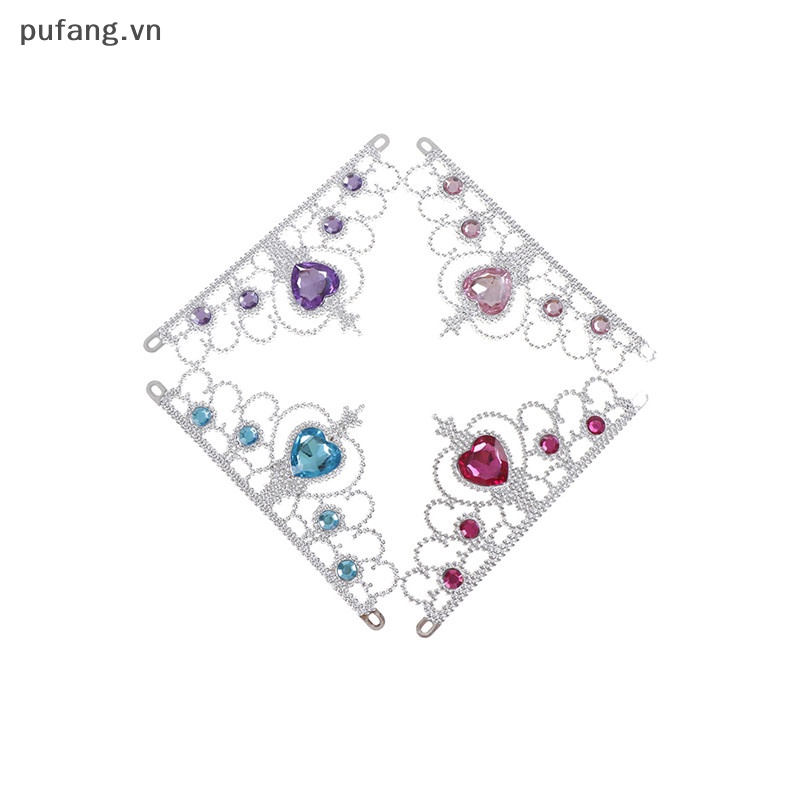 Pufang 1 Bộ Vương Miện Công Chúa Pha Lê + Đũa Phép Ma Thuật Cho Bé Gái vn
