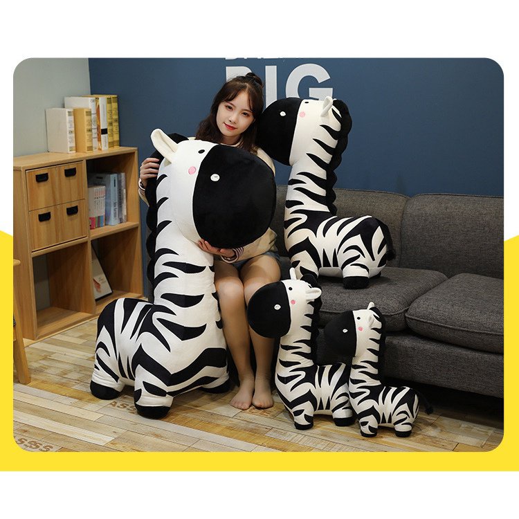 Thú Nhồi Bông Hình Ngựa Vằn Dễ Thương Cho Bé