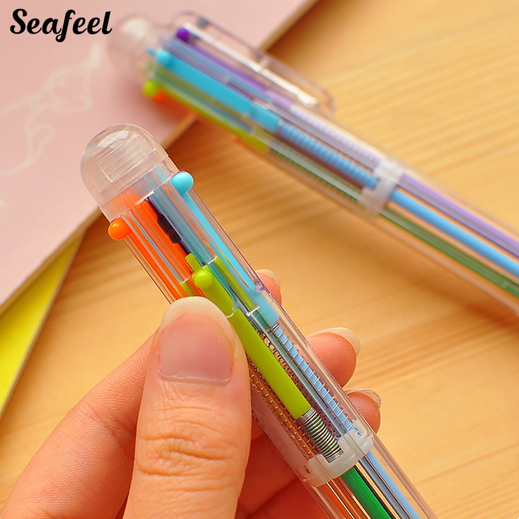 Bút Viết 0.5mm 6 Trong 1 Nhiều Màu Sắc Dành Cho Học Sinh