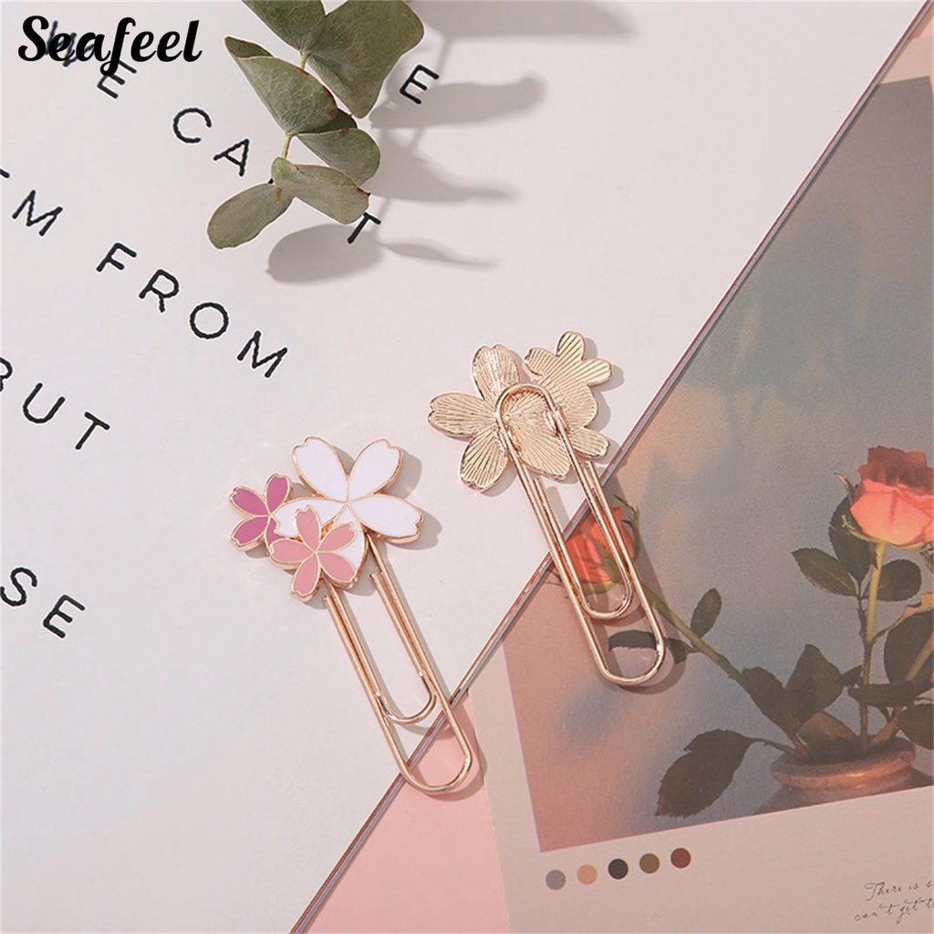 Kẹp Giấy Đánh Dấu Trang Sách Bằng Hợp Kim Kẽm Nhiều Màu Sắc Chống Phai Dễ Thương Dành Cho