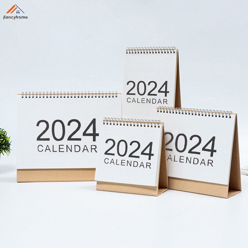 Lịch 2024 Để Bàn Thiết Kế Đơn Giản Sáng Tạo