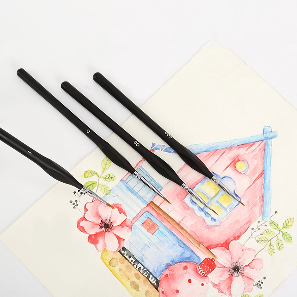 Ny-10 Cọ Vẽ Tranh Màu Nước Đầu Nhọn Hình Tam Giác Bằng Len Nylon Siêu Mịn