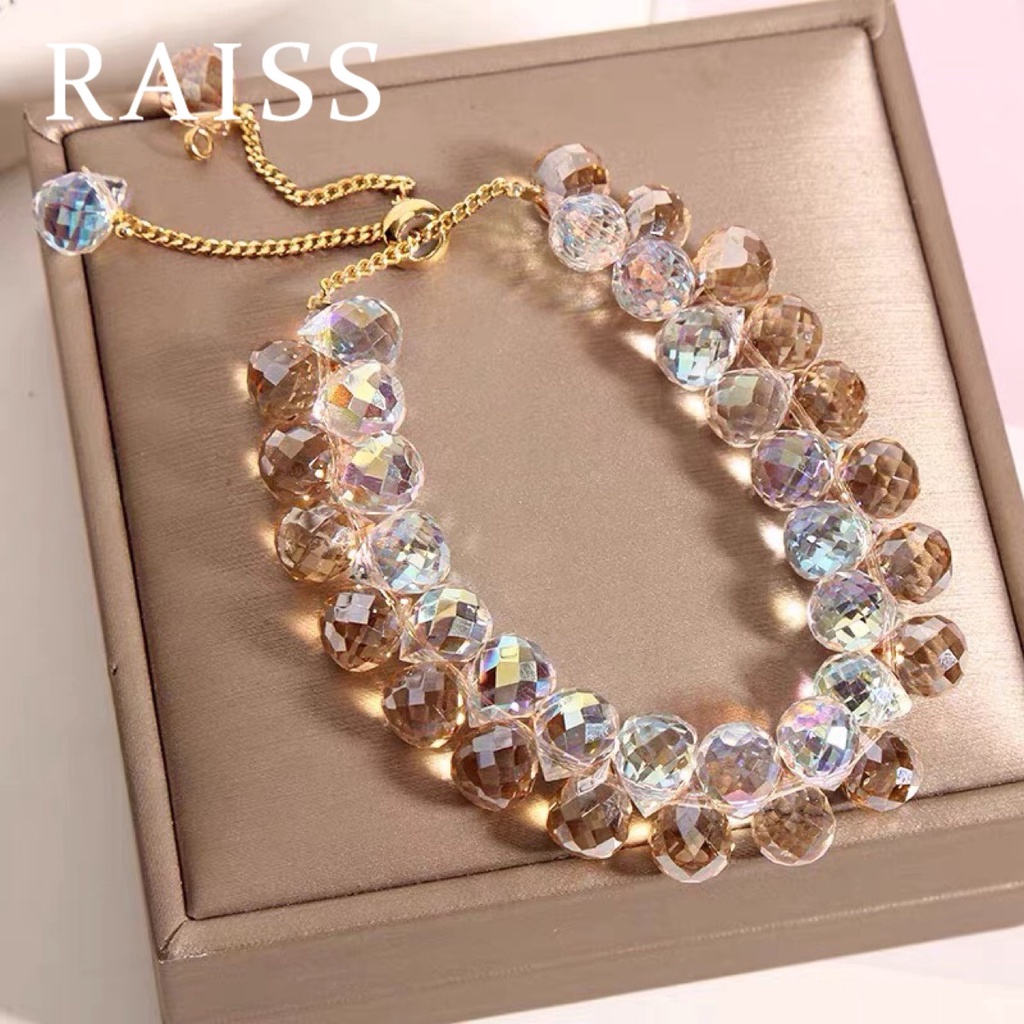 Vòng Tay Hai Lớp Đính Hạt Pha Lê Tím Thời Trang Cho Nữ