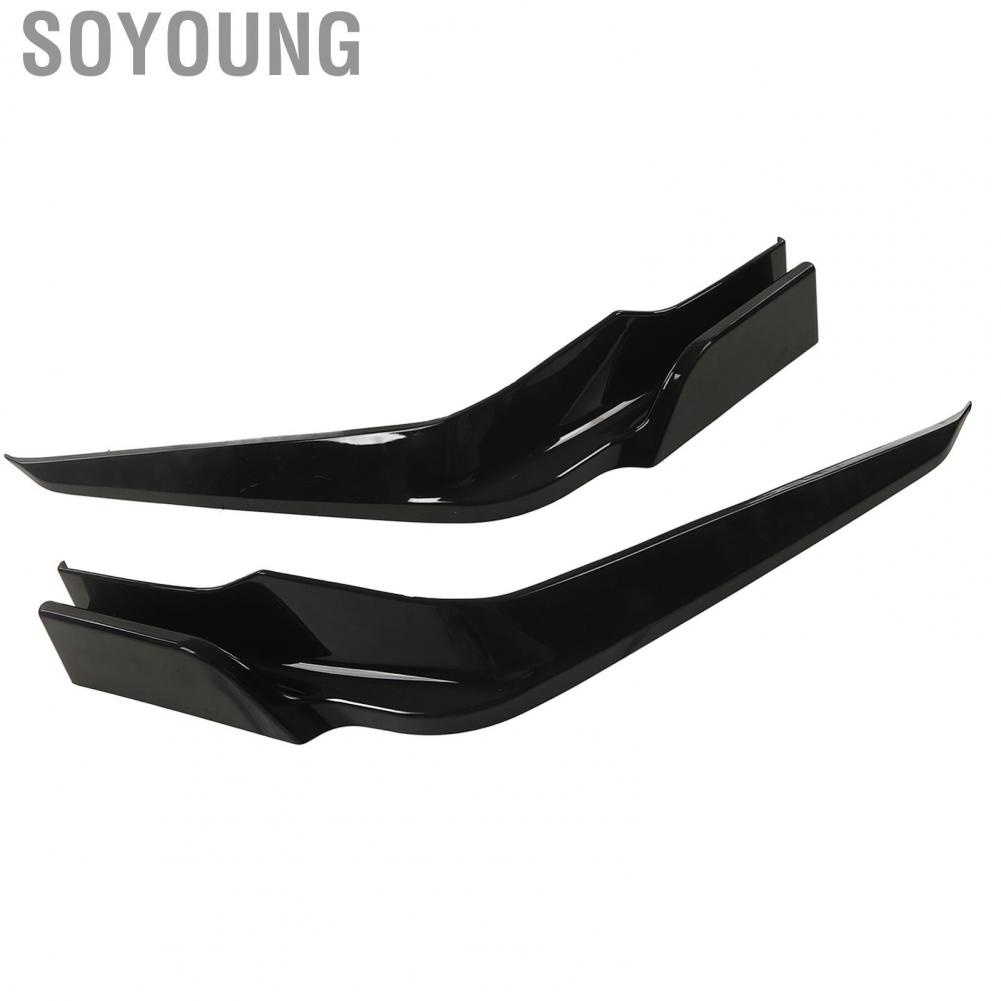 Soyoung Front Bumper Diffuser Prevent Scratch Lightweight  Collision Spoiler Glossy Black Easy Installation for Cars