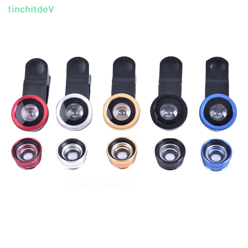 [TinchitdeV] Ống Kính 3 Trong 1 Mắt Cá + Góc Rộng + Macro Cho Điện Thoại Di Động [Mới]