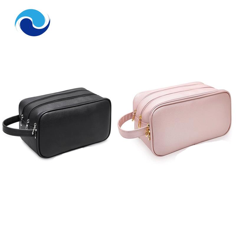 Túi Da Đựng Đồ Trang Điểm Chống Thấm Nước Tiện Dụng Khi Đi Du Lịch