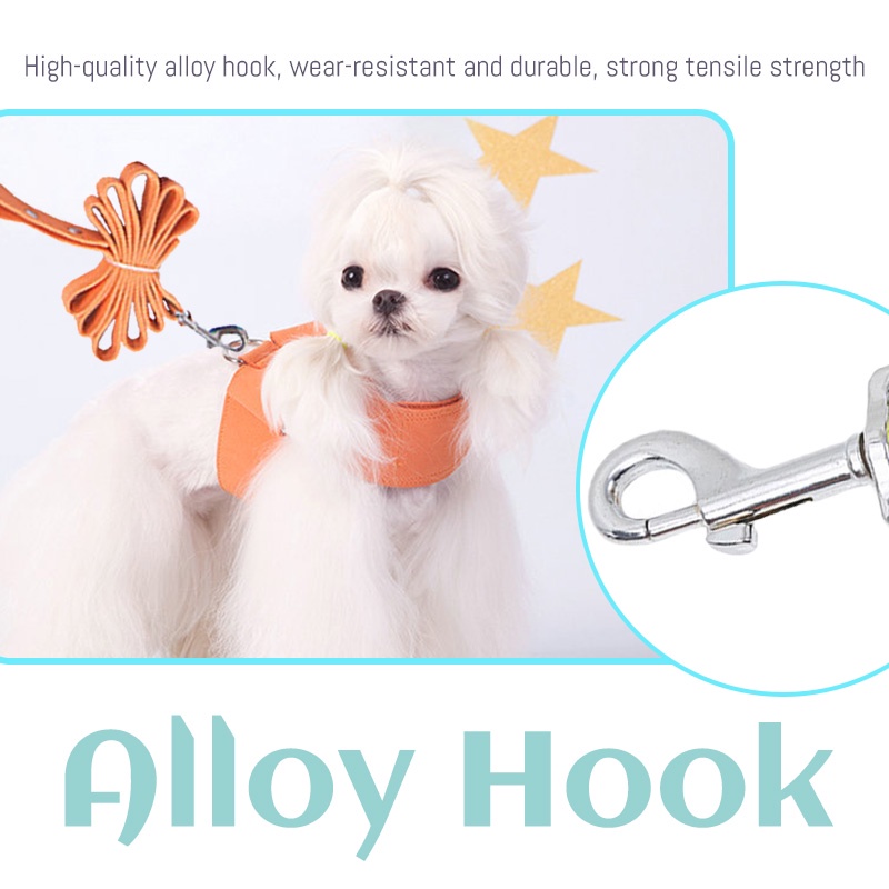 HamshMoc Bộ Dây Dắt Chó Đi Dạo Mềm Mại Gọn Nhẹ Tháo Gỡ Nhanh Có Thể Điều Chỉnh