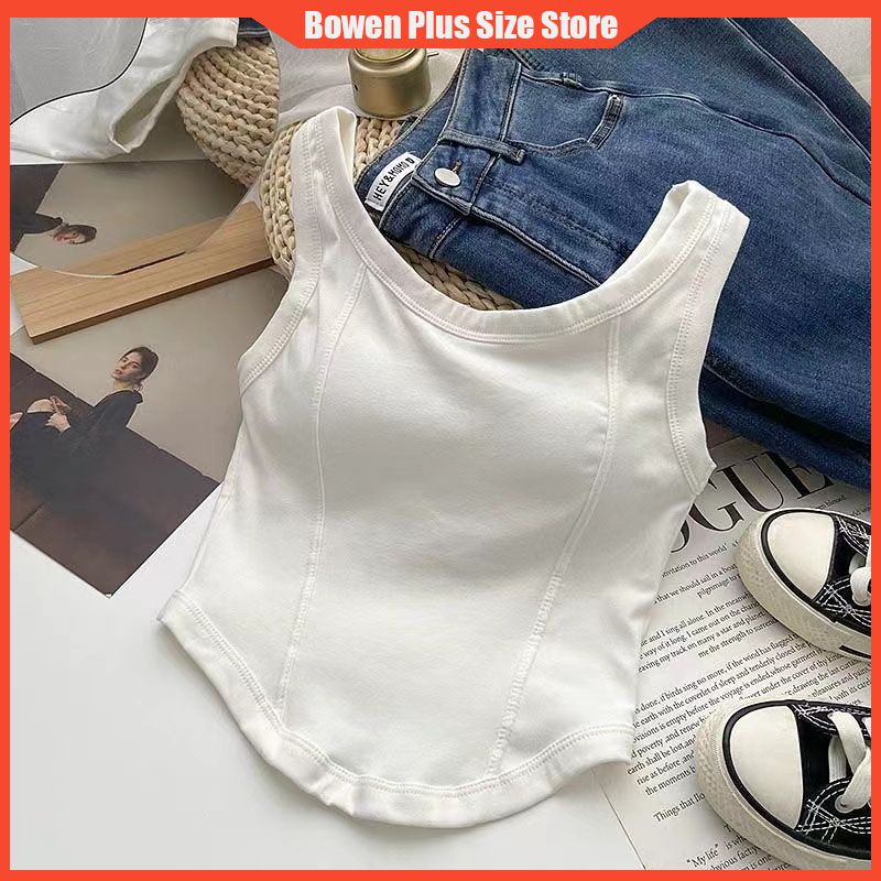 Áo Hai Dây Bằng Cotton Nguyên Chất Có Đệm Ngực Ôm Dáng Hàng Mới Dành Cho Bạn Nữ 40-60kg