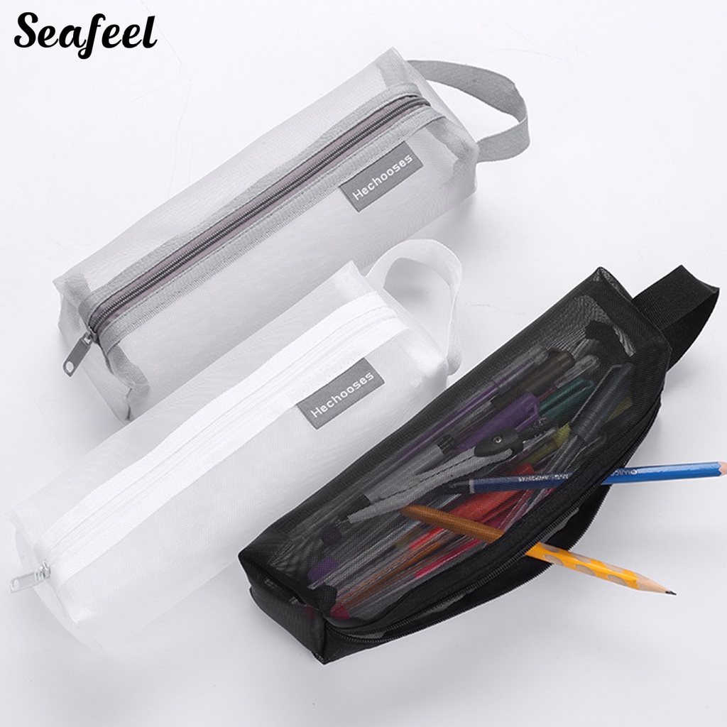Túi Lưới Đựng Bút Trong Suốt Gọn Nhẹ Chống Bụi Sức Chứa Lớn