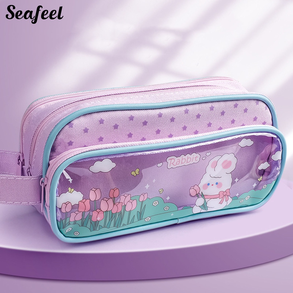 Túi Đựng Bút 3 Ngăn Sức Chứa Lớn Nhỏ Gọn Đơn Giản