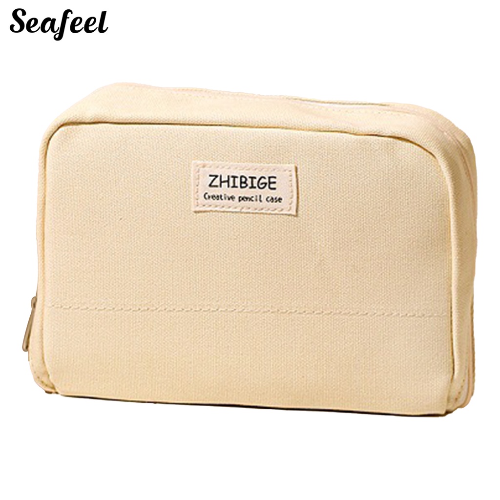 Túi Đựng Bút Sức Chứa Lớn Có Khóa Kéo Nhiều Ngăn Chống Mòn Dễ Mang Theo Cho Học Sinh