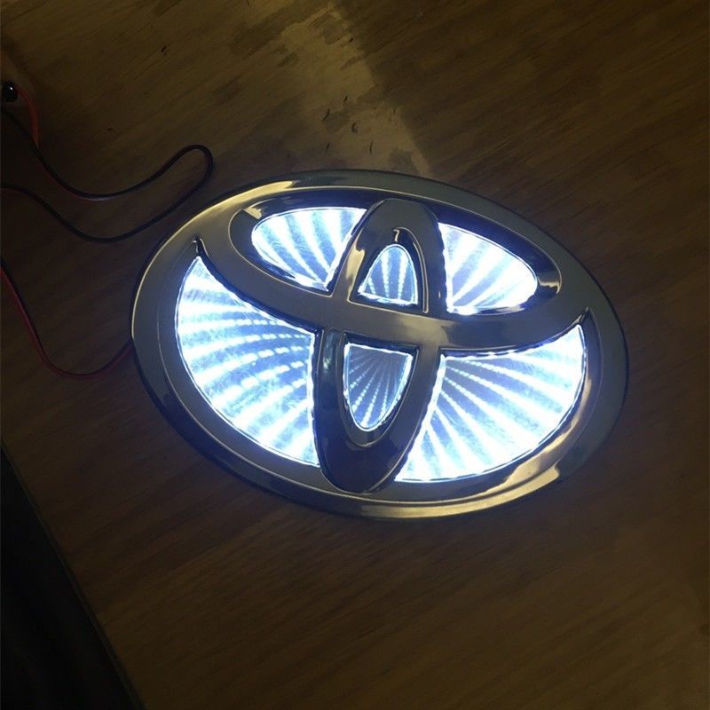 Logo 3D Phát Sáng Trang Trí Xe Hơi Toyota Camry Corolla Vios Highlander