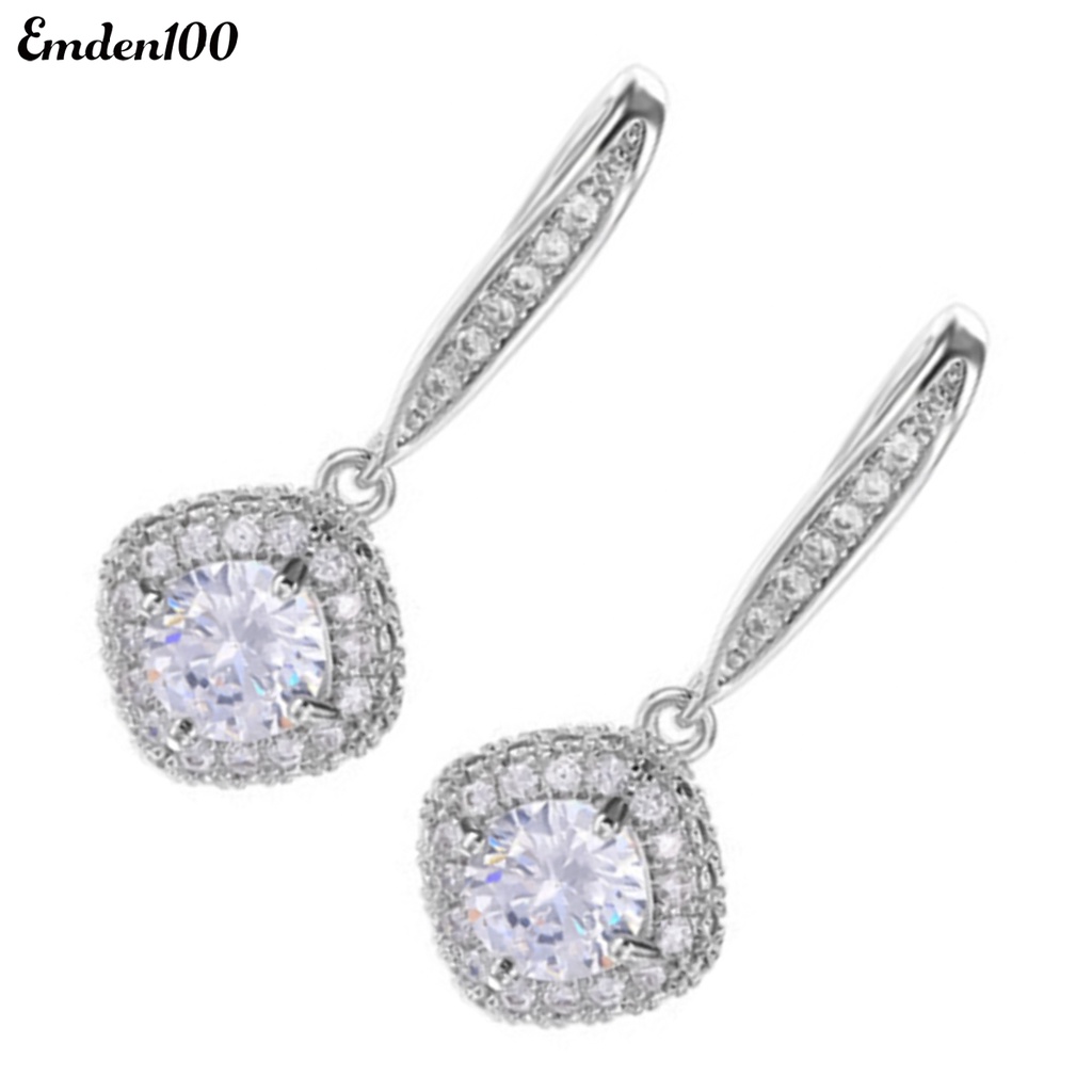 Đôi Khuyên Tai Dài Đính Đá Thời Trang Cho Nữ