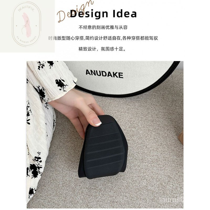 Giày Da PU Đế Bằng Mũi Tròn Phong Cách Thời Trang Mới 2023 Dành Cho Nữ