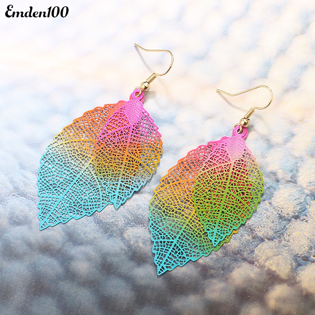 1 Đôi Bông Tai Chiếc Lá Thời Trang Nữ Tính