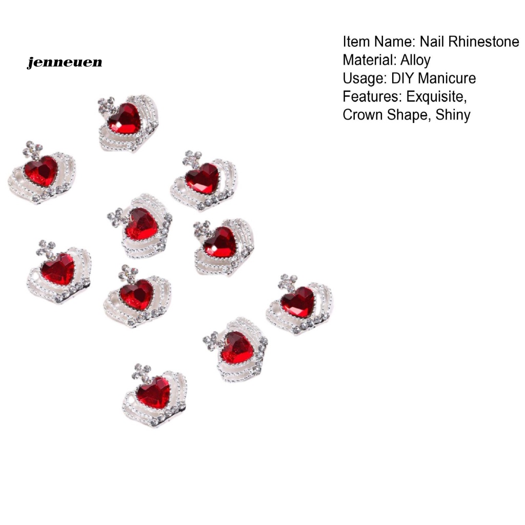 Jen Bộ 10 Đá Trang Trí Hoàn Hảo: Vương Miện Có Thể Sử Dụng Cho Tất Cả Các Loại Móng Tay Đó Là Món Quà Lý Tưởng Cho Bạn Gái Bạn Thân Etc On Mother 'S Day Vale