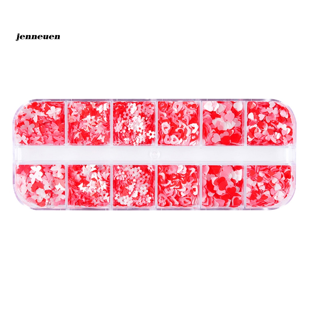 1 Hộp Kim Sa Siêu Nhẹ Hình Chữ / Lá / Ngôi Sao Trang Trí Móng Tay