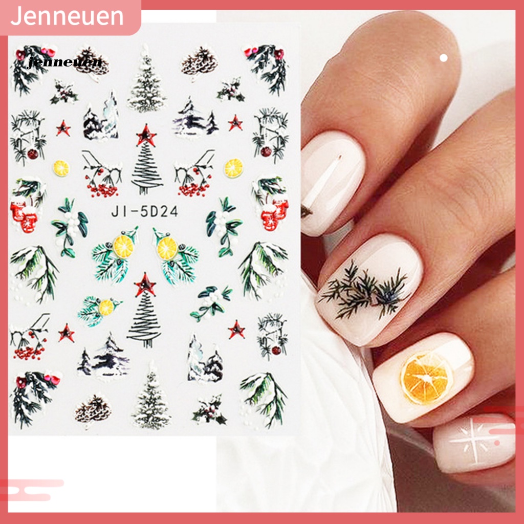 Miếng Dán Trang Trí Móng Tay Chủ Đề Giáng Sinh Dành Cho Nữ