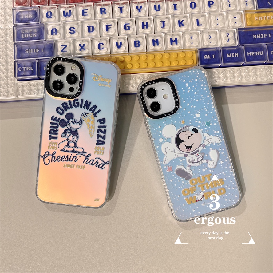 Ốp Điện Thoại Silicon Mềm Chống Sốc Màu Laser Hình Chú Chuột Cho iPhone 14 13 12 11 Pro Max SE2020 X Xr Xs Max 8 7 Plus