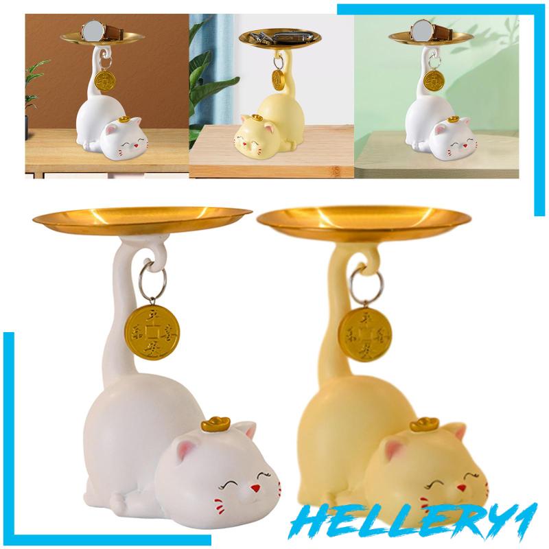 Giá Đỡ Chìa Khóa Điêu Khắc Hình Chú Mèo Dễ Thương Trang Trí Phòng Ăn