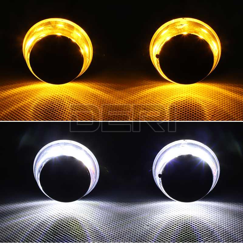 Đèn LED Xi Nhan 22mm Gắn Tay Lái Xe Máy Màu Hổ Phách