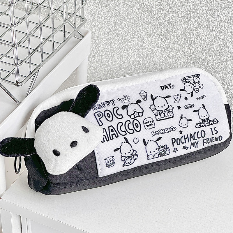 Túi Đựng Bút Chì Hai Ngăn Sức Chứa Lớn Hình Thú Nhồi Bông Hoạt Hình Pachacco Dễ Thương