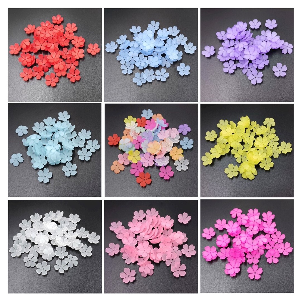 Set 50 Phụ Kiện Làm Bông Tai Handmade 5 Cánh Hoa Màu Sắc