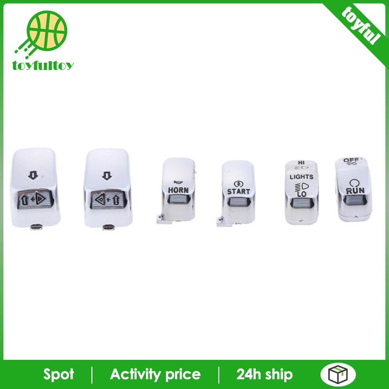 Bộ 6 Nắp Đậy Nút Công Tắc Điều Khiển Bằng Chrome