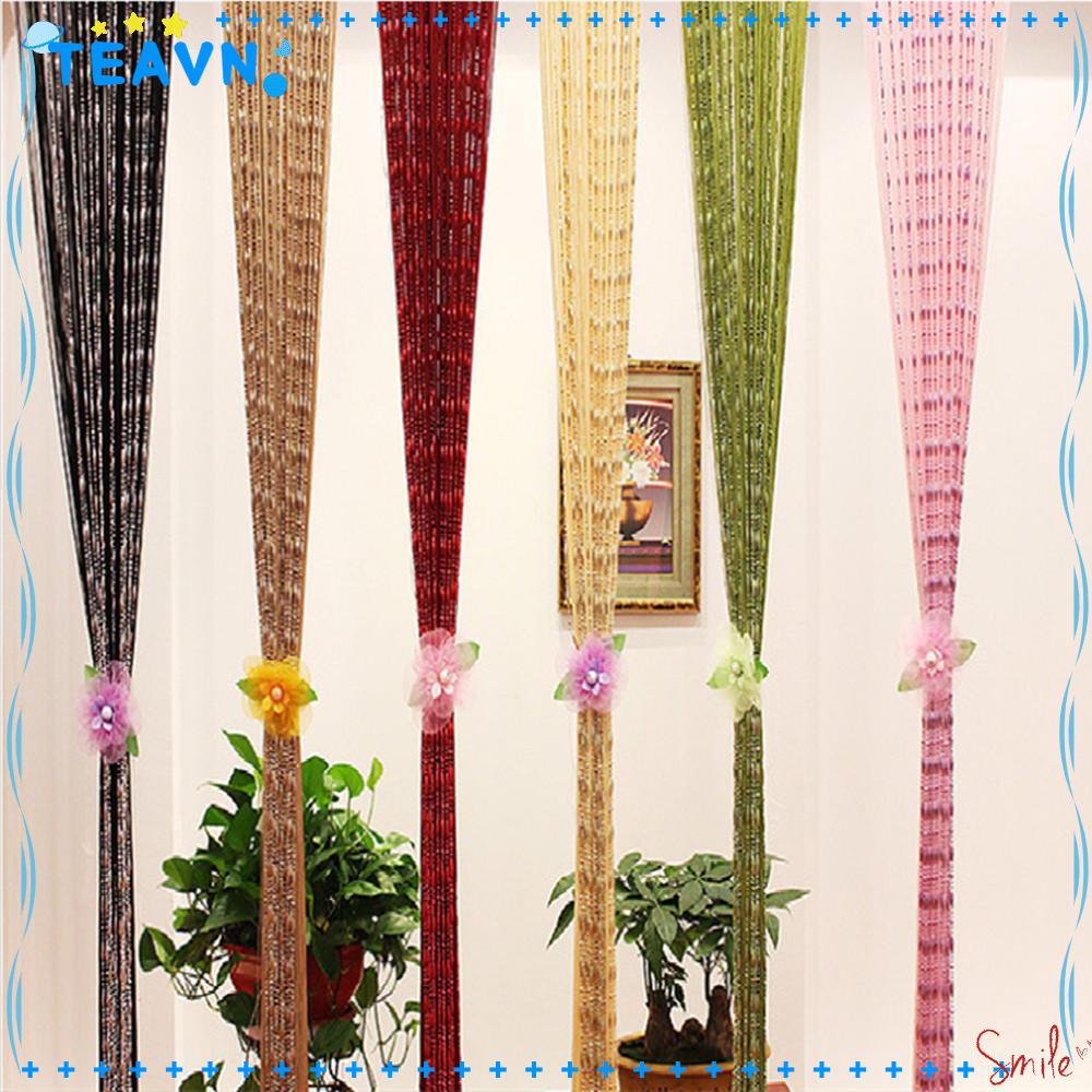 TEAVN Dây Treo Rèm Cửa Sổ Dạng Chuỗi Hạt Pha Lê Dài 1Mx2M