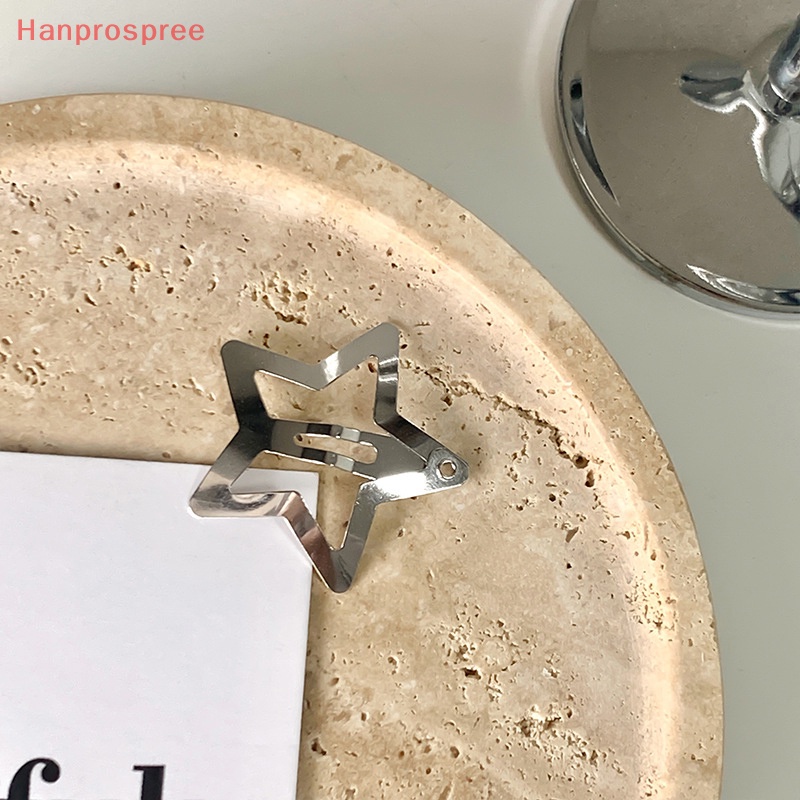 Set 10 Kẹp Tóc Kim Loại Hình Ngôi Sao Năm Cánh Chống Trượt Cho Nữ Y2K