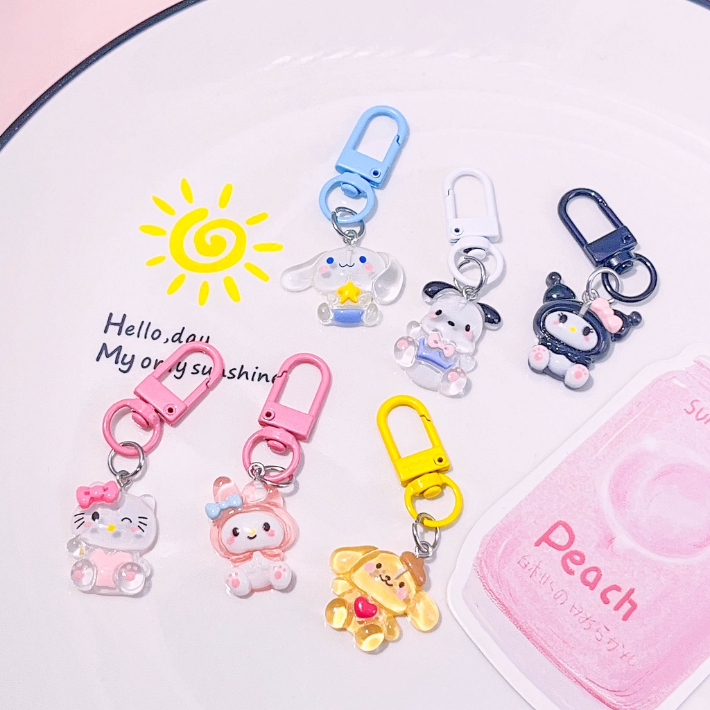 Sanrio Móc Khóa mini Hình cinnamoroll kuromi Dễ Thương