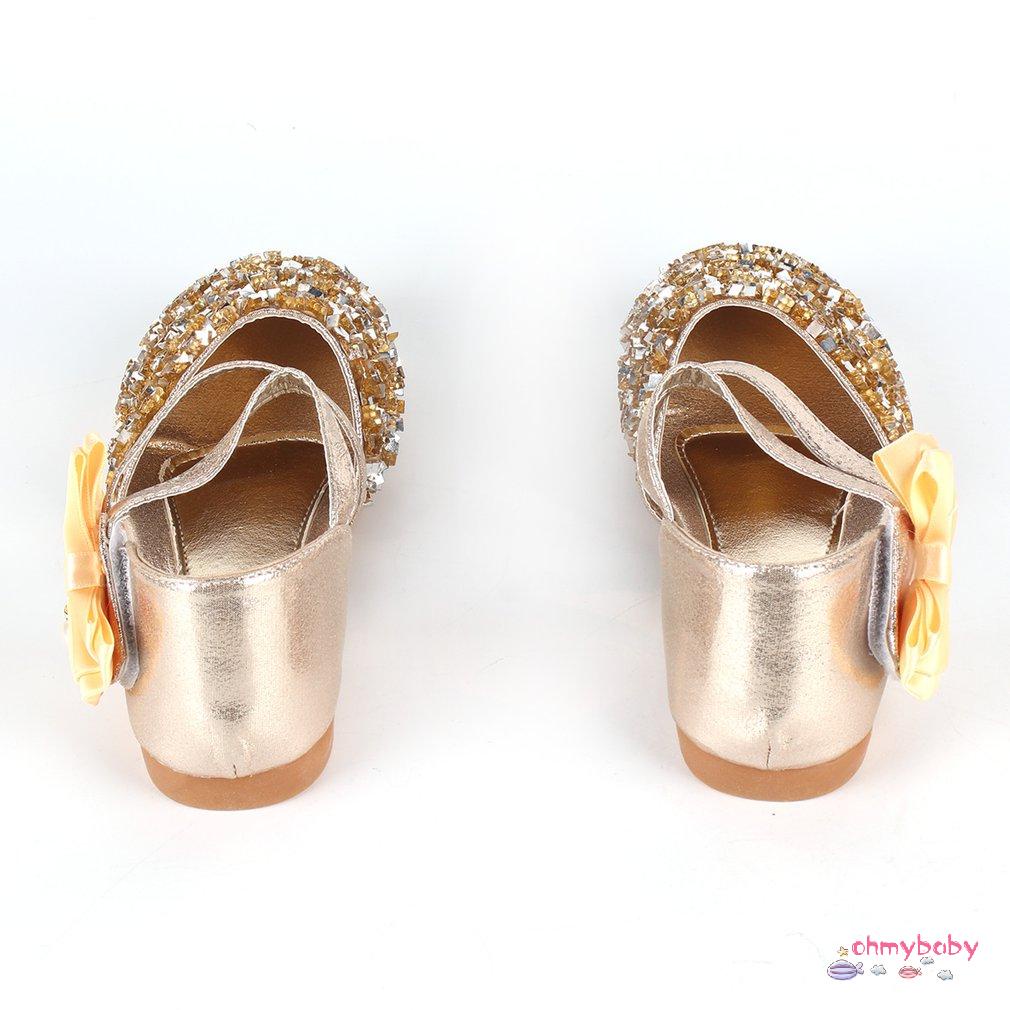 Kids Girls Dancing Sandals Anti-Skid Bowknot Children Princess Shoes Sandals
