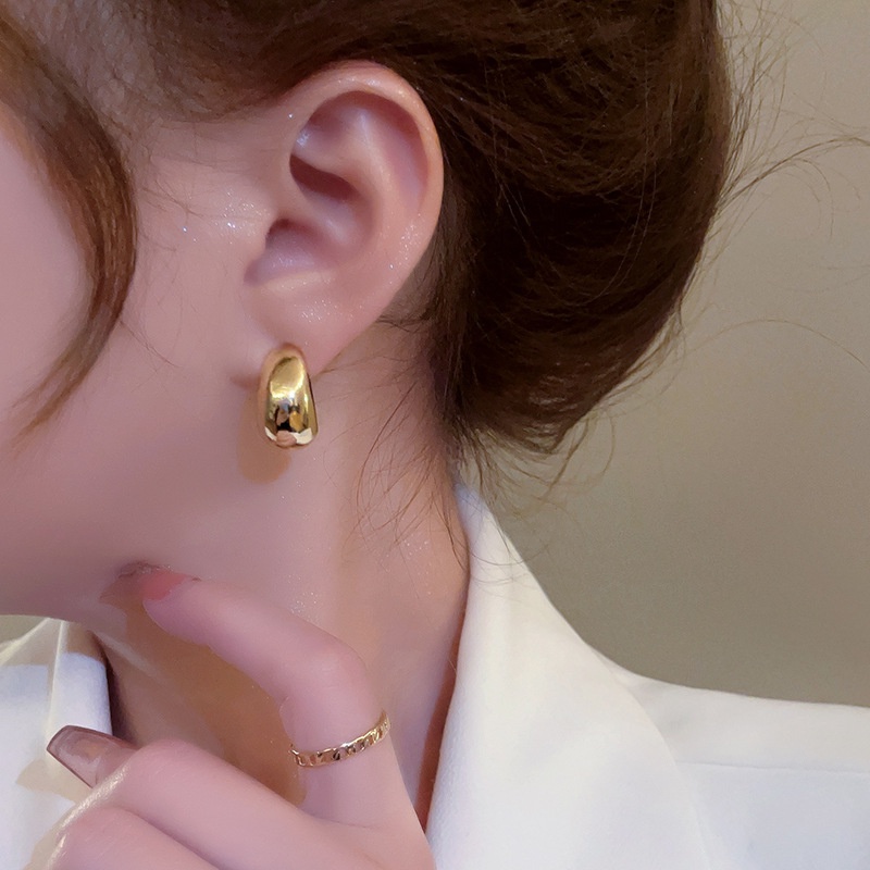 Bông Tai Hợp Kim Hình Hạt Đậu Nhỏ Phong Cách Retro Sang Trọng Thời Trang Cho Nữ