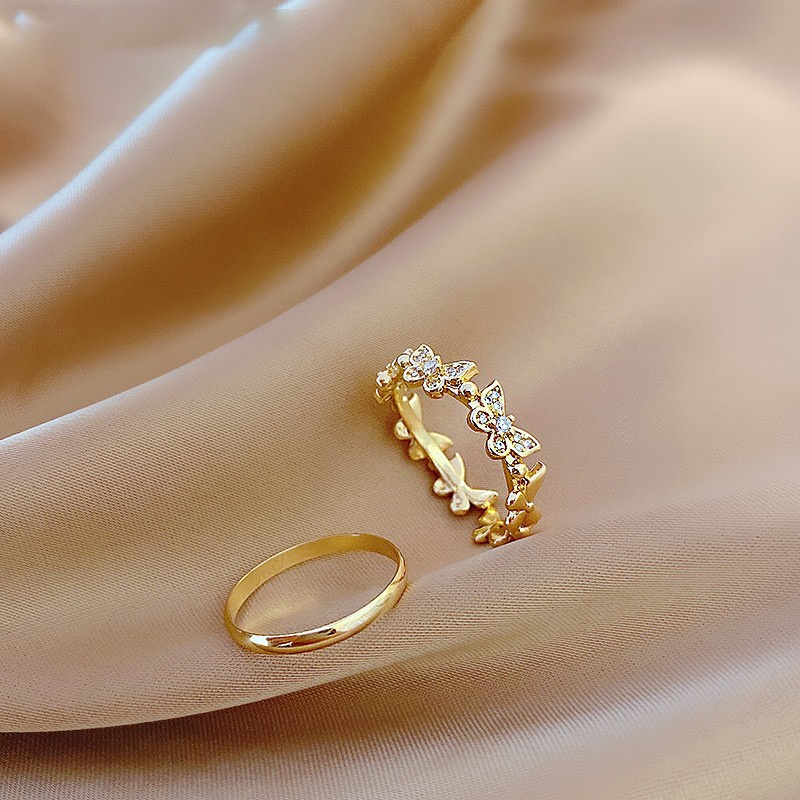 Nhẫn Hở Hình Trái Tim Đính Đá Zircon Thời Trang Cho Nữ