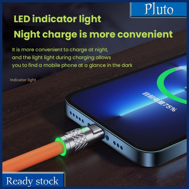 Dây Cáp Sạc Nhanh 6A 120W Usb 8-pin 3 Trong 1 Cho Iphone Micro Usb Type-C